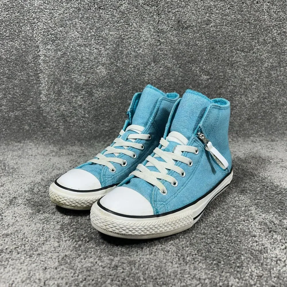 Converse Chuck Taylor All Star Pull Zip Hi 662326F Kids Size 5 Rapid Teal Shoes